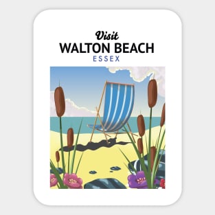 Walton Beach Essex travel poster Sticker